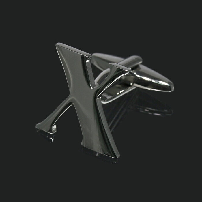 カフスボタン アルファベットX イニシャル ※バラ売り cufflinks カフリンクス メンズアクセサリー CF-150052[M便 1/10] 2