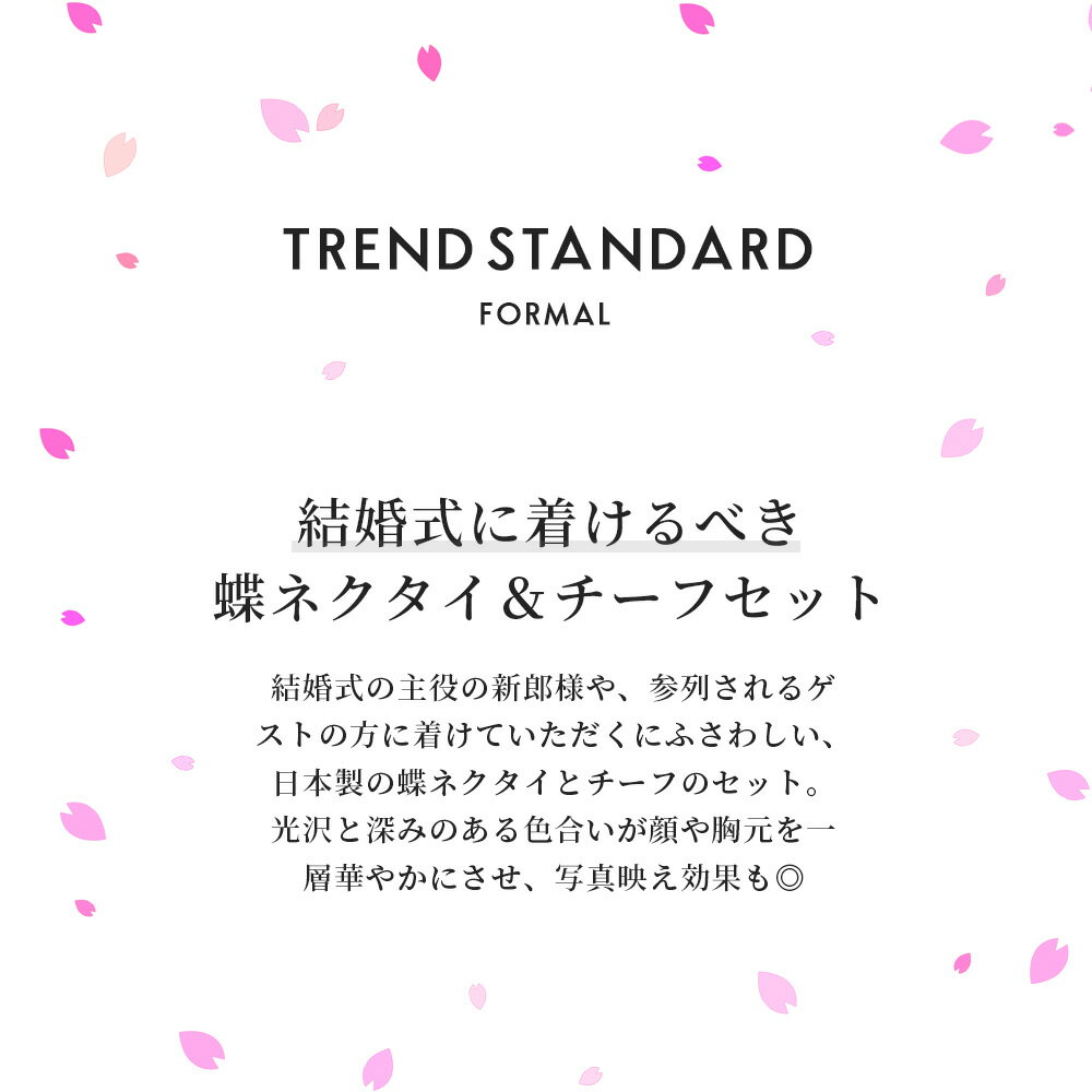 蝶ネクタイ チーフ セット 結婚式 【 日本製 】 ネクタイ 結婚式 チーフ ネクタイ ポケットチーフ シルク 日本製 メンズ 紳士 [ 白 シルバー ネイビー ハンカチ 冠婚葬祭 慶事 催事 小物 ビジネス プレゼント ギフト 成人式 ネイビー 送料無料][M便 1/10]