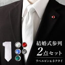 【結婚式参列に】 ネクタイ ラペルピン セット 礼装ネクタイ ピンブローチ 洗える ネクタイ ジャガードネクタイ 白 紅白 結婚式 祝福 式典 パーティー フォ...