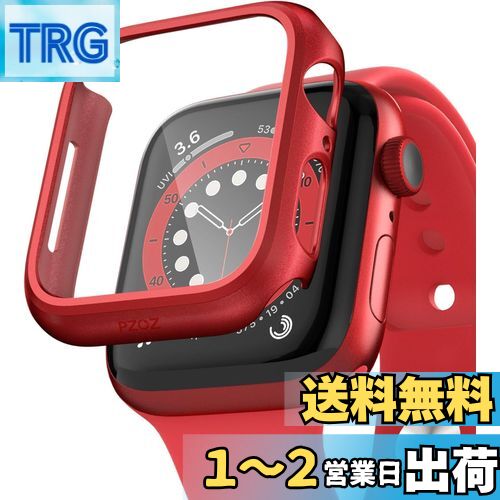 【2024強化版】AMAPC for Apple Watch ケース Apple Watch Series 9/Series 8/Series 7 41mm 用 ケース 一体型 apple watch 用 カバー アップルウォッチ ケース 傷防止 耐衝撃 超軽量 PC素材 全面保護 一体型 シリーズ7本体を保護するサイズとしてはぴったりでした レッ
