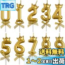 Selinearクラウンバースデーナンバーキャンドル 0-9 10点セット ins 高級 ろうそく 記念日キャンドルウエディングパーティー卒業パーティー (ゴー...