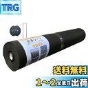 GreenGarden 防草シート 除草シート 1×30m 不織布 固定ピン50本と黒丸50枚付き 厚手 高透水性 UV耐候剤配合 親水剤入 高耐久 高密度120g/平米 ブラック (ブラック1*30m)