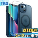 JETech 3 in 1 iPhone 13 mini 5.4 インチ用 マグネット ケース 2枚強化ガラスフィルム付き MagSafe対応 半透明マットバッ...
