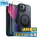 JETech 3 in 1 iPhone 13 mini 5.4 インチ用 マグネット ケース 2枚強化ガラスフィルム付き MagSafe対応 半透明マットバッ...