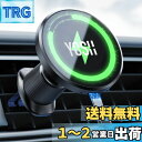 YOSH スマホホルダー 車 ワイヤレス充電 MagSafe対応 マグネット 15W急速充電 超強力磁石搭載 マグセーフ充電器 車 360度回転 エアコン吹き出し口タイプ Magsafe対応車載充電器 置くだけでくっつく 取り付け簡単 レンタカーに最適 ブラック iPhone 16/15/14/13/12シリー