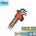 IOLOYU 六角レンチ ボールポイント 六角レンチセット マルチカラー六角 レンチ 工具 9本組 L型 六角ドライバー 1.5~10.0mm六角工具セット C...