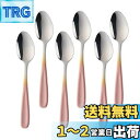 Buyit スプーン ティースプーン コーヒースプーン 6本セット 18-10ステンレス鋼製 鏡面仕上げ 食洗器可 全長13.5cm シルバー/ローズゴールド