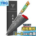 SANMUZUO シェフナイフ - 8 インチ - Xuan シリーズ - 67 層ダマスカス鋼キッチンナイフ - 樹脂ハンドル (ファンタジーオレンジ)
