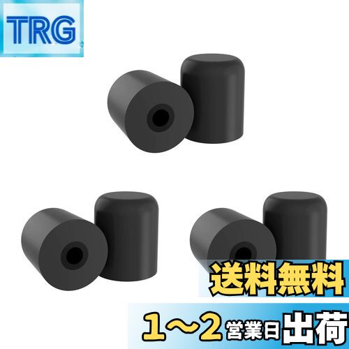Quietide フォームイヤーチップ Q12、Q13耳栓に適用 Lサイズ3ペア ブラック