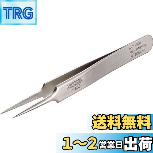 ホーザン(HOZAN) ピンセット 精密型 完全非磁性 全長110mm 開き幅8mm 先端幅0.2mm 先細型 P-656 ホーザン(HOZAN) ピンセット 精密型 完全非磁性 全長110mm 開き幅8mm 先端幅0.2mm 先細型 P-656