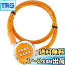 ブリヂストン(BRIDGESTONE) プッシュポンロック 自転車 鍵 ワイヤーロック ボタン式 オレンジ 盗難防止 防犯 直径10×600mm WL-PPL