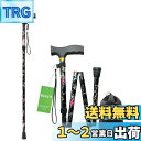 BeGrit ブラック折りたたみ杖 ステッキ軽量 花柄 5段階調節 女性用 ステッキ 介護杖 伸縮 83-93cm 快適なグリップ おしゃれな 杖 母の日 父の...