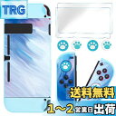 DLseego Switchスイッチ ケース 分体式カバー全面保護ケース 軽薄量 滑り止め 汚れ防止 耐衝撃 着脱簡単 アナログスティックカバー 可愛い猫爪肉球 強化ガラスフィルム 耐久性TPU製 ブルー