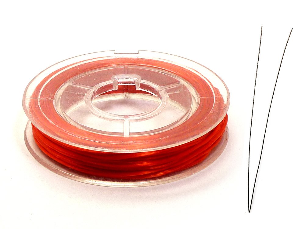 【送料無料】(SAJ)オペロンゴム ブレスレット用(ブレスレット 作り方 解説書付き)(1個)(赤)