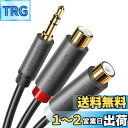 UGREEN RCA 3.5mm 変換 ステレオミニ イヤホンジャック RCA ケーブル 赤白 オーディオ HiFi音質 ステレオアンプ、スピーカー、古いプレーヤー、ミニコンポなどの古い機器に対応 3.5mm(オス) - 2RCA(メス) 25cm