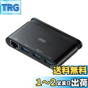 サンワサプライ LANアダプタ付きUSB Type-Cハブ USB-3TCH10BK