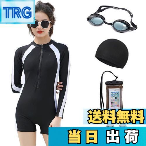 【送料無料】[LLWAAV] 競泳水着 レディース 競泳用水着 女性 水着 体型カバー フィットネス水着 レディース スイムウェア 女性用(?袖-XL)