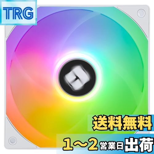 Thermalright tl-c12rw-s v2 cpuファンケースクーラーpwmファン,4ピンpwmコネクタargb開口部付きコンピュータファン,1500 rpm速度pc冷却ファン(120mm,白)