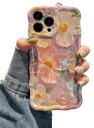 QLTYPRI iPhone 16 Plus ケース TPUカバー おしゃれ 韓国 可愛い 花柄 薄型 軽量 耐衝撃 スマホケース ワイヤレス充電対応 ストラッ...