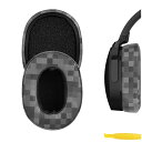 Geekria イヤーパッド QuickFit 互換性 パッド スカルキャンディ Skullcandy Crusher Wireless/Crusher EVO/Crusher ANC, Hesh3/HeshEVO/HeshANC, Venue ANC ヘッドホンに対応 パッド イヤー/イヤーカップ プロテインレザー (MC ストーン)