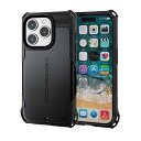 iPhone15 Pro ケース ハイブリッド 衝撃吸収 フィルム付 ブラック