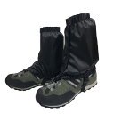 YINKE 登山用ゲイター 防水 泥除け 砂よけ 雪よけ レッグカバー 泥はね 防止 撥水 簡単 着脱 登山 汚れ防止 (ブラック)