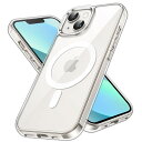 JETech iPhone 13 マグネット ケース(6.1インチ用) MagSafe ワイヤレス充電対応 衝撃吸収 バンパーカバー 傷つけ防止 透明バック (...