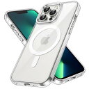 JETech iPhone 13 Pro マグネット ケース(6.1インチ用) MagSafe ワイヤレス充電対応 衝撃吸収 バンパーカバー 傷つけ防止 透明バ...
