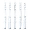 ツイストペン 5本入り 5ml 透明 詰め替え メイク容器 ねじれブラシ 回転式 化粧品 空の ネイルオイルペン 香水 リップグロス チューブ シリコンブラシヘッド ネイル ブラシペン 旅行小物