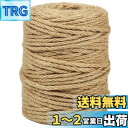 【送料無料】Tenn Well 4mm 太い 麻ロープ, 50M 麻縄キャットタワーの補修 ジュート 麻紐 園芸 梱包 手作り 猫爪とぎ修理などに (茶色)