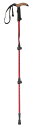 キャプテンスタッグ(CAPTAIN STAG) トレッキングポール トレッキングステッキ Tグリップ 3段クイックロック式 レッド FEEL BOSCO CST...