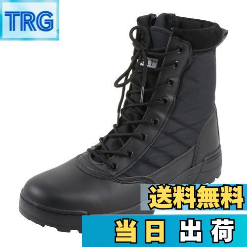 【送料無料】[Sutekus] YKKファスナー採用 SWAT S.W.A.T ミリタリーブーツ ジャングルブーツ 黒色 ブラ..