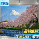 【送料無料】U-SITU タペストリー 壁掛け 壁飾り 富士山 河津桜 桜舞い 自然景色 オシャレ 背景 多機能 布ポスター インテリア 雰囲気転換(サイズ:長...