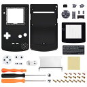 Gameboy Colorに対応用IPSアップグレード済みeXtremeRate交換用シェルフルハウジングカバーボタン付き、GBC OSD IPS & Regular IPS & Standard LCDにも対応します(コンソールやIPSスクリーンは付属していません。)【ブラック】