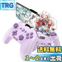 ワイヤレス コントローラー Switch/PC/IOS/Android全対応【方向ボタンレイアウト可能/背面ボタン/スマホホルダー付き】プロコン ゲームパッド 自動連射 Bluetooth/2.4GHz/有線接続 6軸ジャイロセンサー マクロ機能 MFI認証 HD振動 高耐久ボタン 日本語説明書付き (Purpl