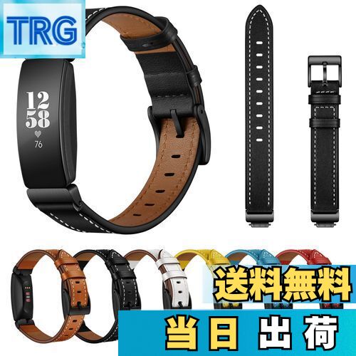 【送料無料】[SEUER＼時仕] レザー時計バンドはFitbit Inspire 2 バンド/Fitbit Inspire バンド/Fitbit Inspire HRバンドと互換性があり、ナパレザーリストバンド InspireメンズおよびレディースFitbit 交換ベルトは6色でご利用いただけます(ブラック)