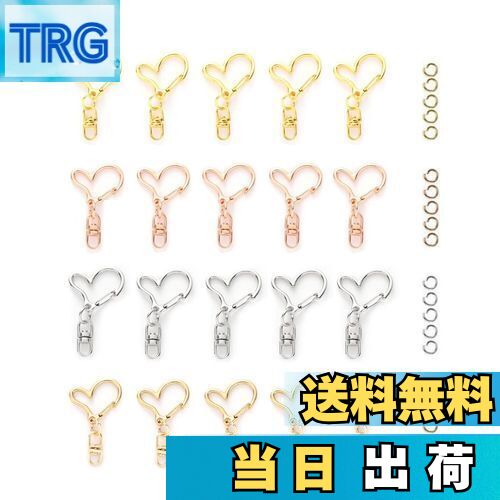 【送料無料】YFFSFDC キーホルダー金具 20個 回転カン付き ワンタッチキーホルダー カワイイ DIY用パーツ 手作り キーリング シルバー ゴールドなど...