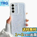 QLTYPRI Galaxy S22 ケース クリア TPU カバー ウェーブ おしゃれ 韓国 可愛い ウェーブ グリッター 透明 薄型 軽量 耐衝撃 滑り止め (SC-51C / SCG13) スマホケース ワイヤレス充電対応 ストラップホール付き ギャラクシーS22 ケース 6.1インチ 対応 - クリア