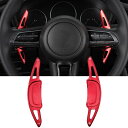 Fucaten 適合 マツダ 新型CX-60 KH系(2022年9月~) CX-30 DM系(2019年11月~) Mazda3セダン/ファストバック BP系 (2019年5月~) MX-30 DR系(2020年10月~) パドルシフトカバー シフトパドル アルミ合金製 取り付け簡単 2pcsセット (レッド)
