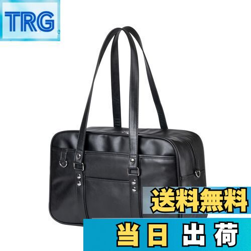 【送料無料】[Osteenii] スクールバッグ 合皮 スクバ 女子 高校生 学生 JK 制服 鞄 PU 大容量 通学 (ブラック)