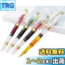 【送料無料】Yongsheng 万年筆 細字 Fine 透明軸 ゴールドトリム スクリュー式 矢印クリップ(4個色セット)