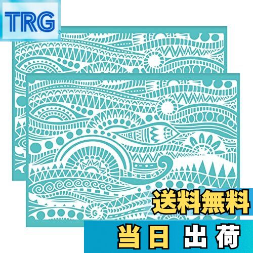 【送料無料】OLYCRAFT シルクステンシルプレート ステンシル 花柄 スクリーン印刷テンプレート 描画テ..