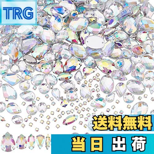 【送料無料】PH PandaHall ラインストーン 362個 平らな 縫製ビーズパーツ 16種 キラキラストーン アクセサリーパーツ デコ素材セット DIY手...