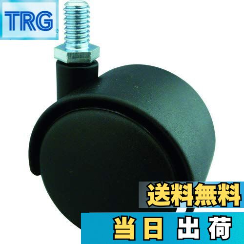 【送料無料】TRUSCO(トラスコ) ねじ込み双輪キャスター ナイロン車輪 自在 Φ40 UNF3/8 TDG-40-U3/8 x 2..