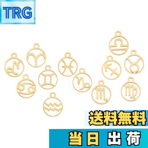 【送料無料】SUNNYCLUE ギリシャ神話 1セット12個 ステンレス チャーム 星座 ペンダント コンステレーション パーツ 12星座 ピアス 円形 イヤリ...