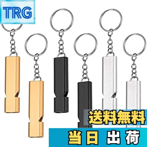 【送料無料】SHULLIN 6 個 ミニホイッスル デカ音緊急ホイッスル 防災 口笛 アルミ製 ホイッスル 救助..