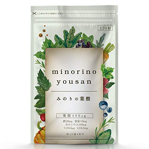 【送料無料】【国内製造】みのりの葉酸 1袋 葉酸サプリ 葉酸400μg 妊活サプリ 妊娠期に必須 カ ...