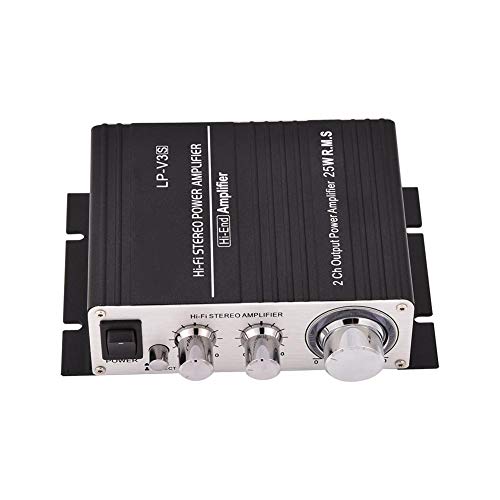 【送料無料】パワーアンプ ミニ 有線 オーディオパワーアンプ 2チャンネル HiFi ステレオ オートカー ..