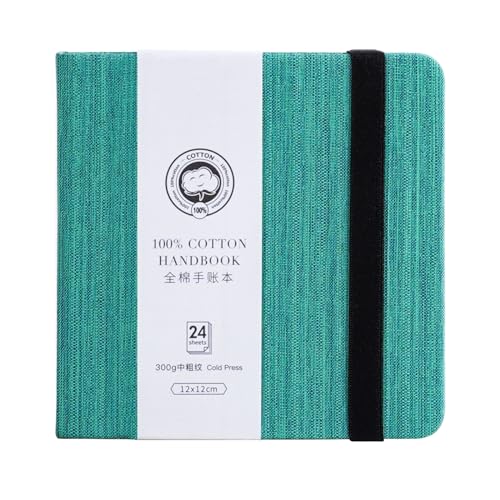 【送料無料】Lightwish 正方形 水彩日記帳 綿100% 300g 24枚