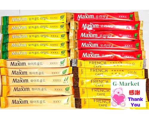 【送料無料】韓国コーヒー Maxim マキシムコーヒー スティック モカゴールド・ホワイトゴールド・オリ..